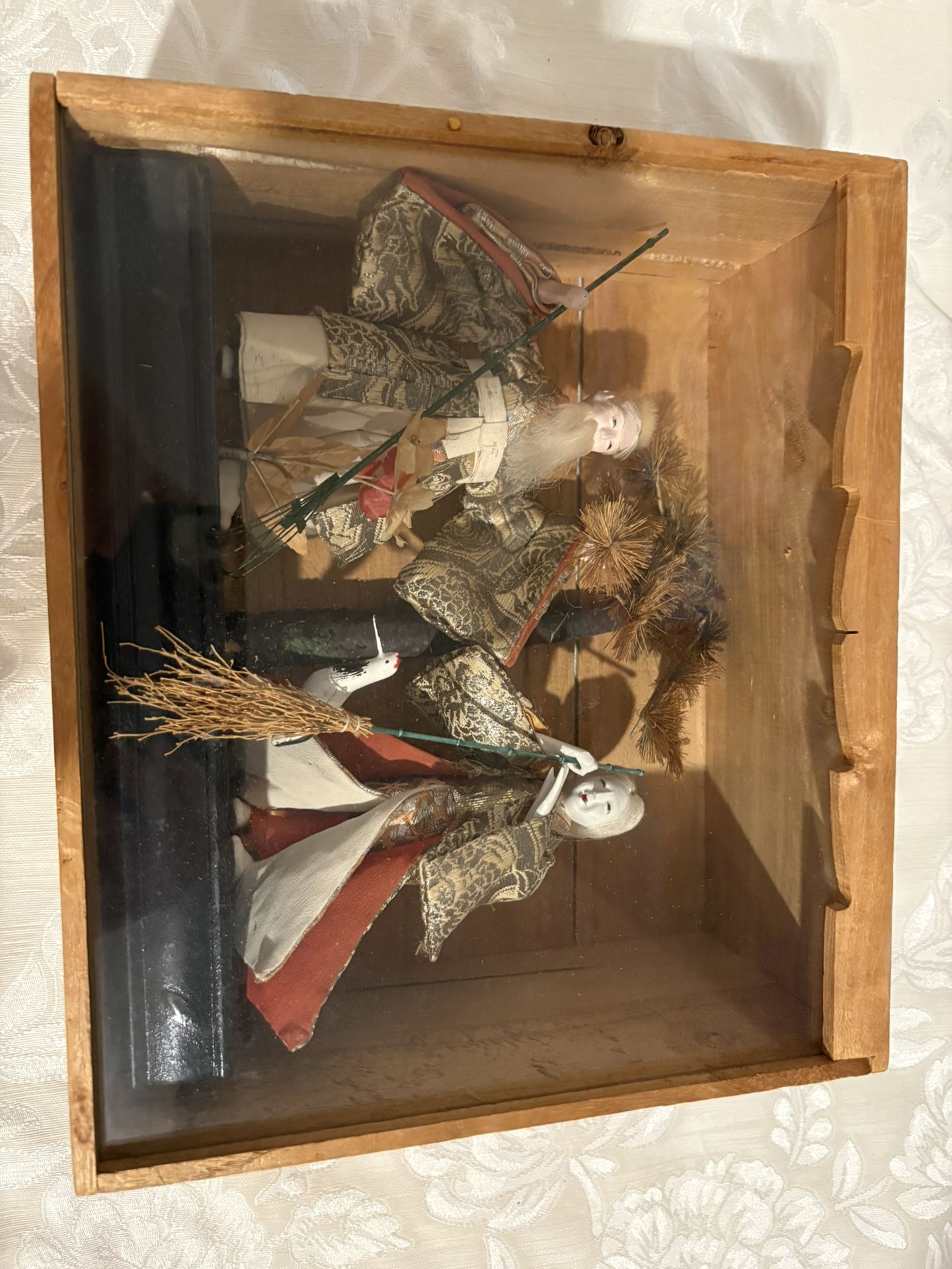 JAPANESE TRADITIONAL KYUGETSU ELDERLY COUPLE DOLLS