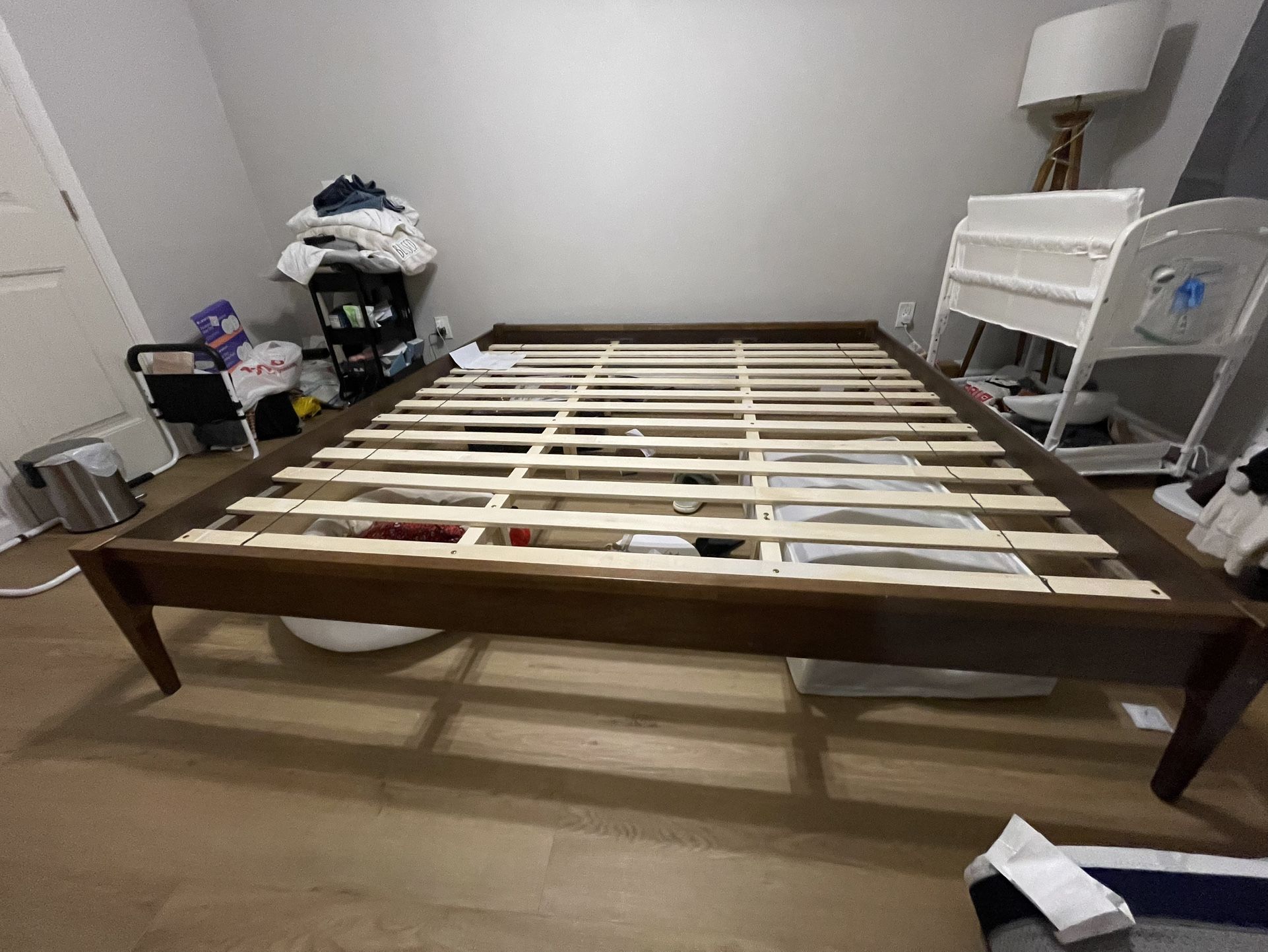 King Size bed frame Walnut