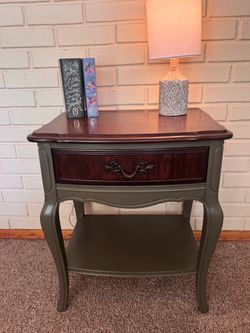 Vintage Dixie Nightstand or End Table | Solid Wood | Refinished