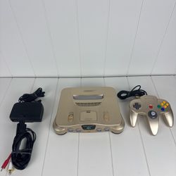 Nintendo 64 Gold Console with Controller and Expansion Pak