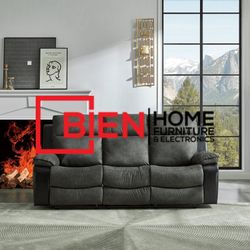
Woodsway Gray Reclining Sofa