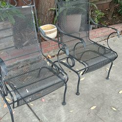 Wrought Iron Rocking Chairs  2pcs.