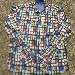 Mizumi Shirt Mens XL Button Down Various Colors BlockDesign Long Sleeve