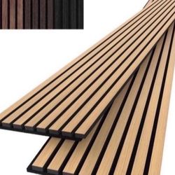 Bulk Lot: 98 Boxes Acoustic Wood Slat Wall Panels (1,620 Sq Ft) - Natural Oak Slats⁠ 