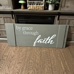 Wooden decor sign