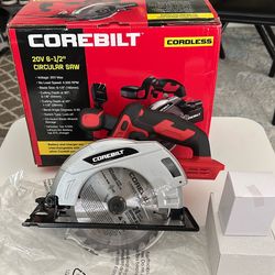 New 20V 6-1/2  Circular Saw  With  Battery  3Ah  And  Chargers 