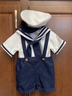 Infant 18-24m Sailor Short Suit Set with Hat