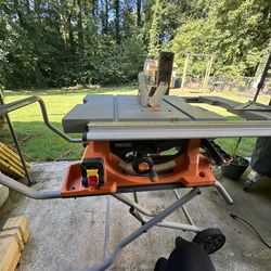 Ridgid 10” Table Saw And Stand