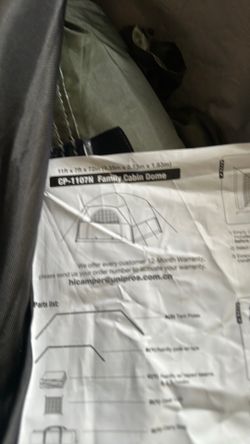 6- 8 person tent 11x7ft