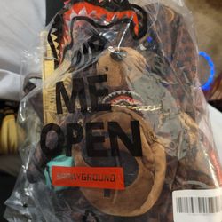 Sprayground Bear Cub Backpack/Crossbody Bag "Sharks In Paris"