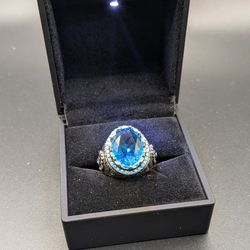 Men's Light Blue Sapphire Ring
