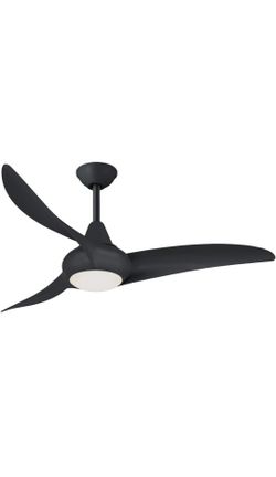 44" Ceiling Fan with LED Light and Remote Control in Coal Finish