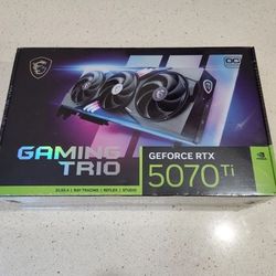 MSI nvidia Geforce RTX 5070 Ti 16G gaming trio OC 16gb GDDR7 PCI express gen 5 graphics card 