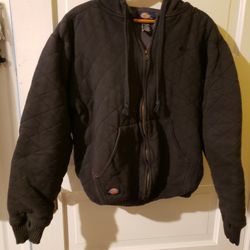 Mens black lined sherpa zip-up hoodie