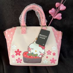 Hello Kitty Loungefly Satchel Bag  14 X 9” ( Price Is FIRM)  Mini Backpack 🎒 & Purse In Profile ! 