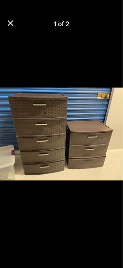 3 Brown weave Sterelite B2G1 free Dresser drawers Storage
