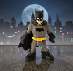 Fisher-Price Imaginext 3" BATMAN Gray/Black DC Super Friends Hero Action Figure. 
This is a Fisher-Price Imaginext DC Super Friends Batman action figu