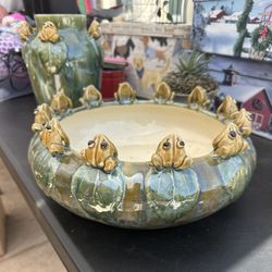 Garden Ceramic Frog Planters 