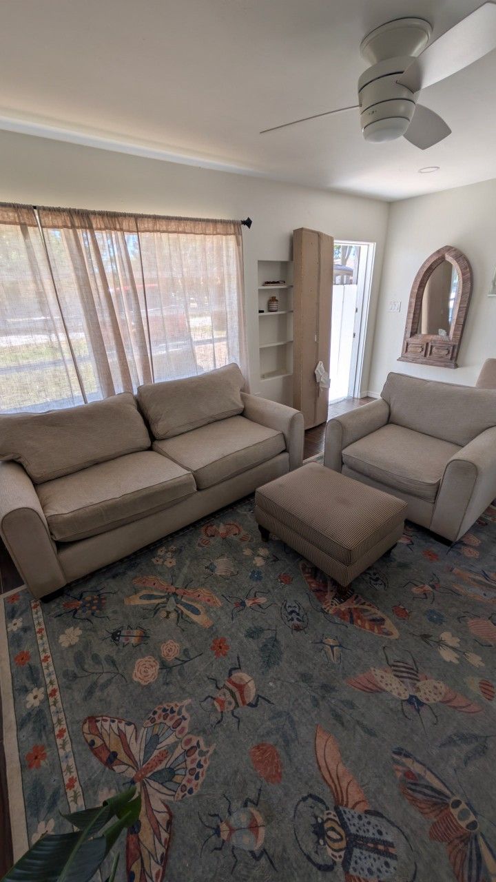 Luv Seat Chair Ottoman Combo Delivery Available