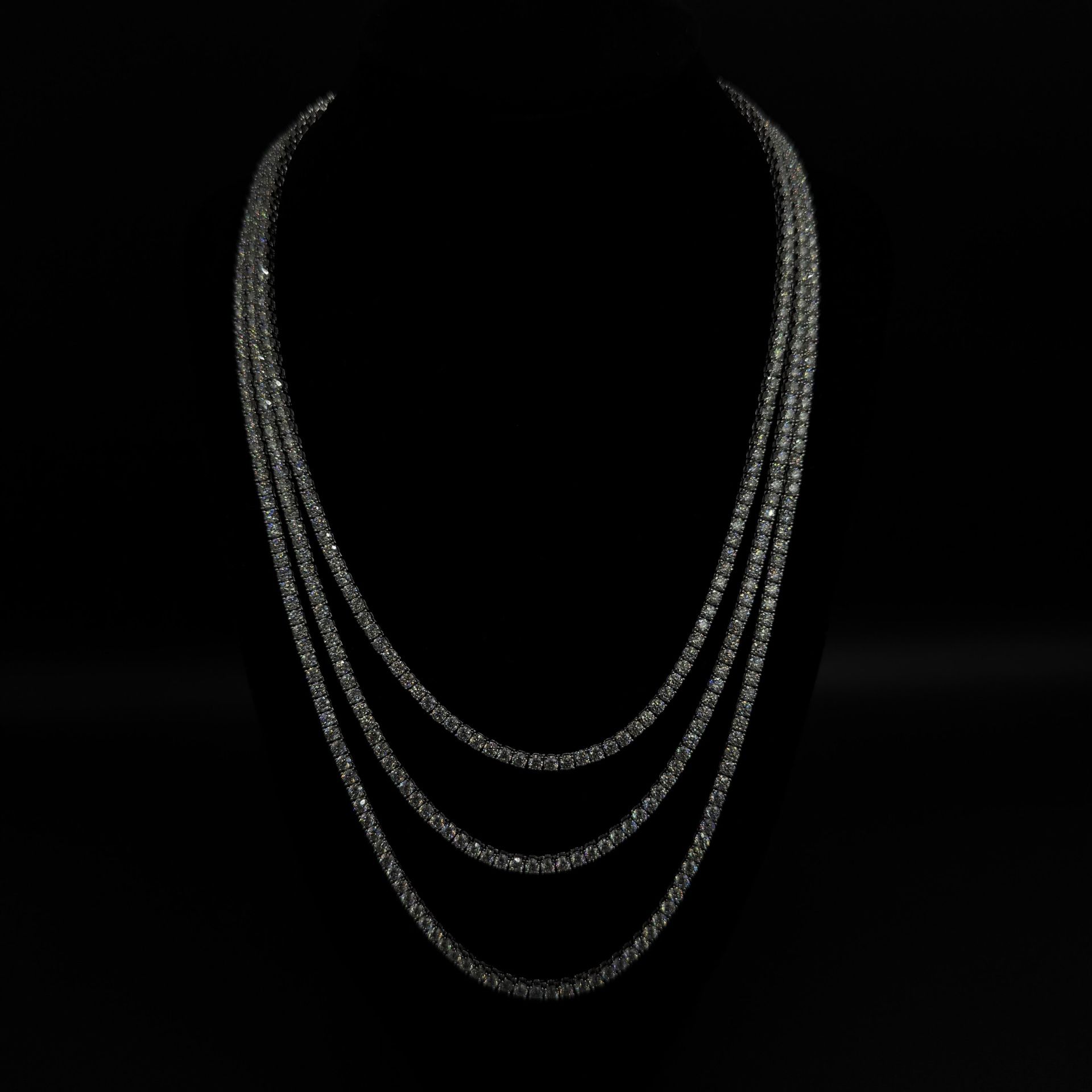 Premium VVS Diamond Moissanite Tennis Necklace brand new 3mm