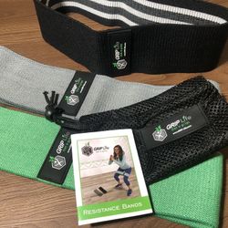 Hip Booty Bands Fabric Resistance Bands for Yoga Home Workout (Set of 3)