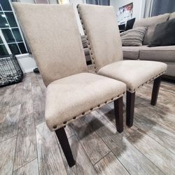 2 Upholstered Dining Chairs