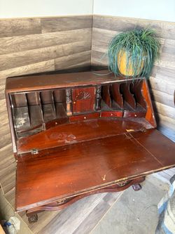Antique mahogany dresser office cabinet wood vintage