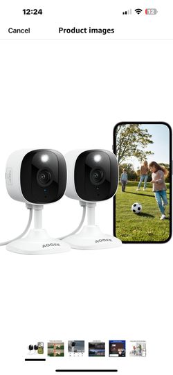 2K Cameras for Home Security-Outdoor/Indoor Camera for Dog/Cat/Pet/Nanny/Baby, Color Night Vision, White Light, Siren, 24/7 SD Recordings, Works with
