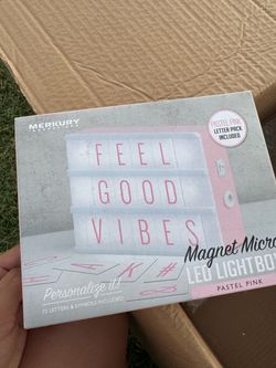 Merkury Innovations Magnet Micro LED Light Box Pastel Pink