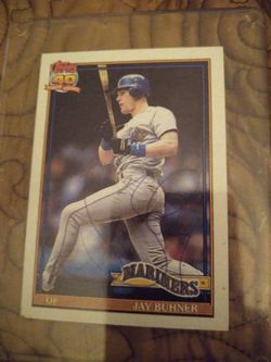 Topps 40 Years Mariners Jay Buhner Signed Baseball Card #154