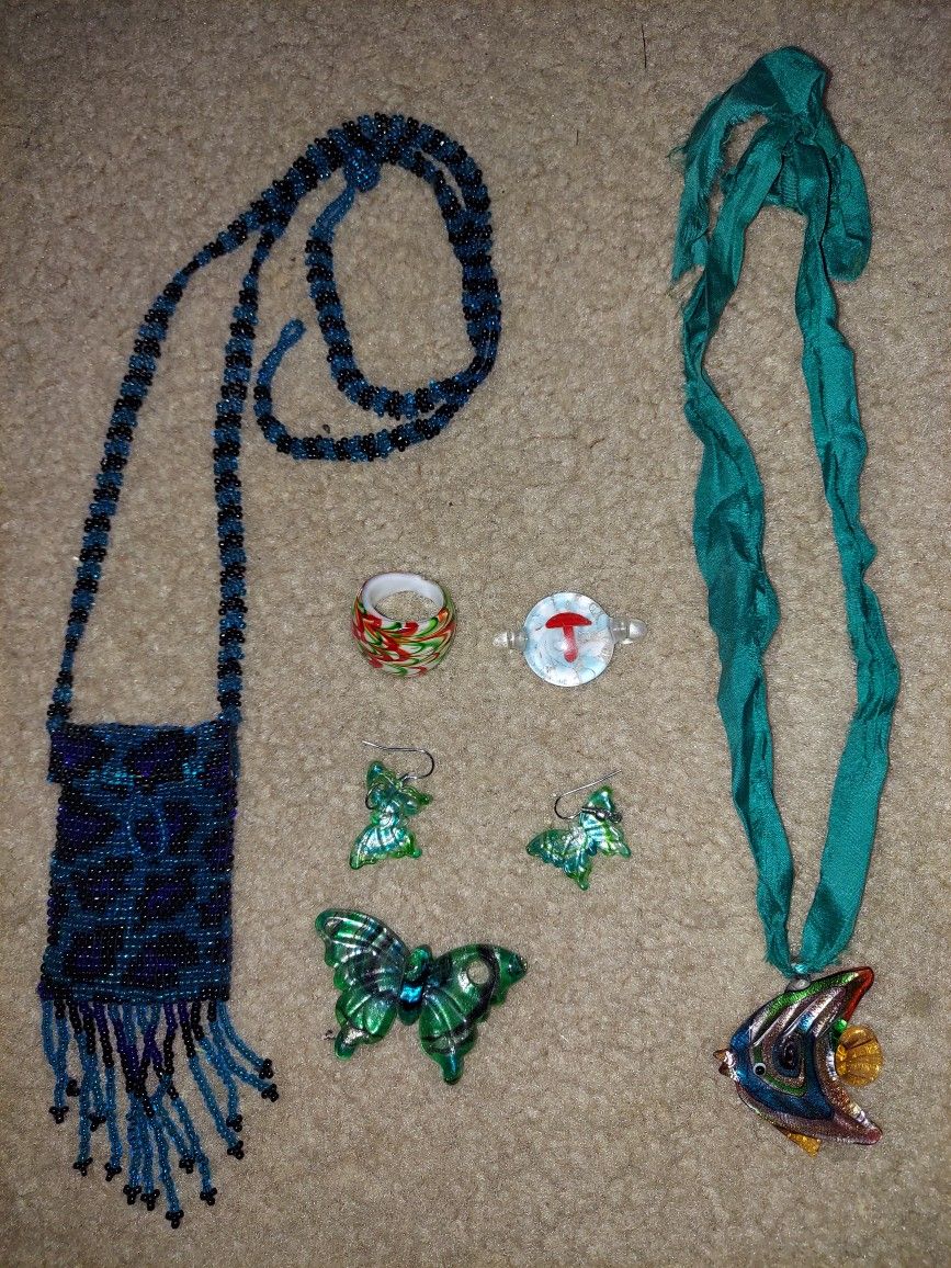 Glass Jewelry Lot