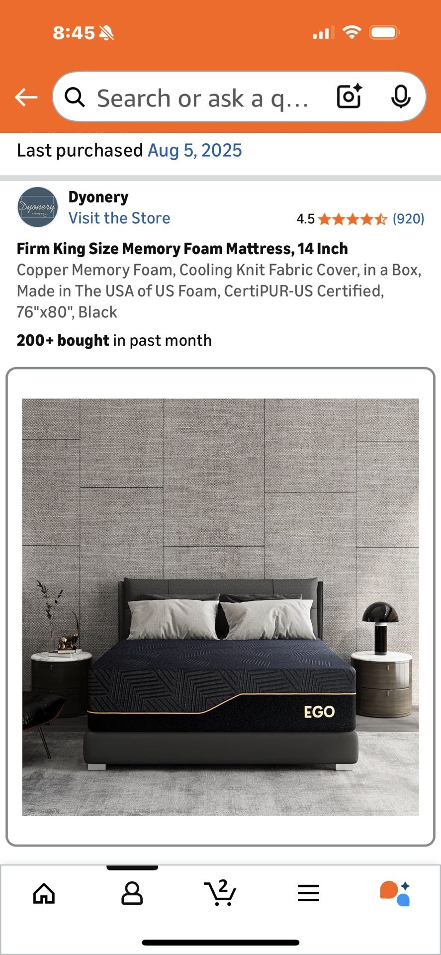 King Size Mattress 14” Firm King Size Memory Foam Mattress, 14 Inch Copper Memory Foam, Cooling Knit Fabric Cover, in a Box, Made