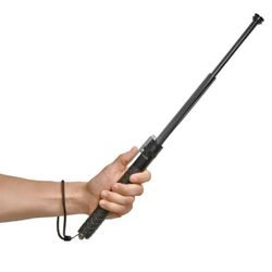 21" Automatic Push Button Expandable Steel Baton Night Stick