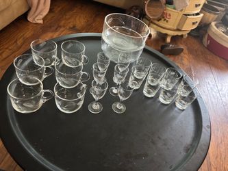 Crystal shot little glass cups