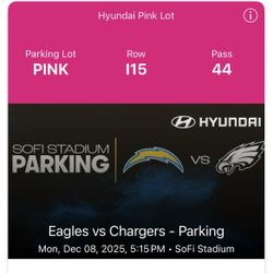 Eagles vs Chargers - Pink Tailgating Lot - $240