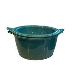 Princess House Exclusive Pavillion Del Mar Casserole Dish Teal 2 Piece Set