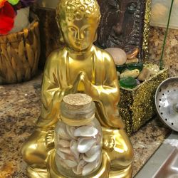 Gold Buddha Candle Holder 