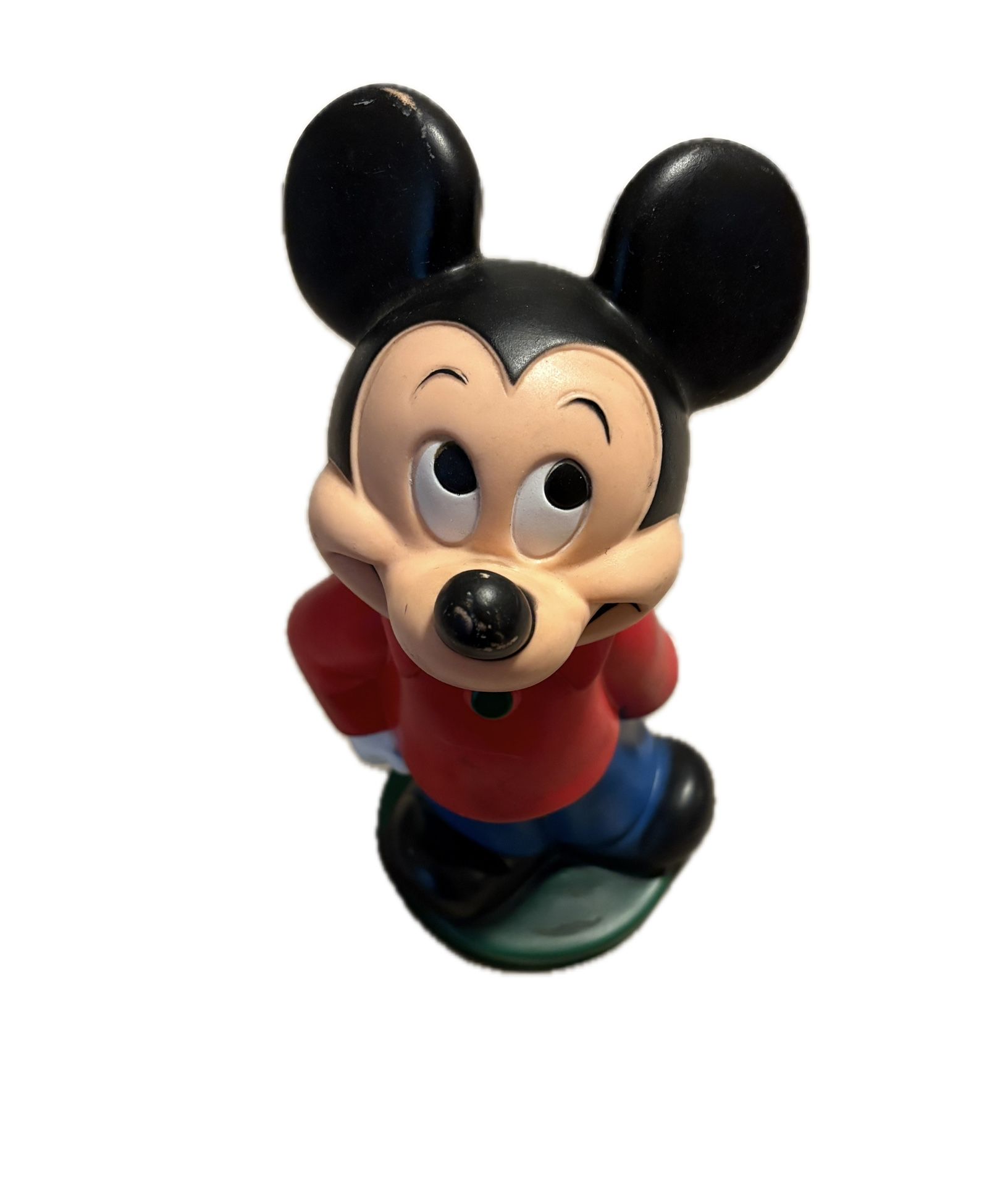 Plastic Mickey Mouse piggy bank by Play Pal Plastics for Walt Disney