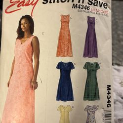Vintage Easy Stitch n Save M4346  Sewing Pattern Sizes 16-22 Pre Owned