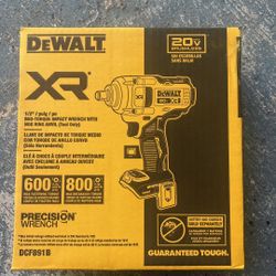 Dewalt 1/2” Mid Torque Impact Wrench With Hog Ring Anvil (tool Only)