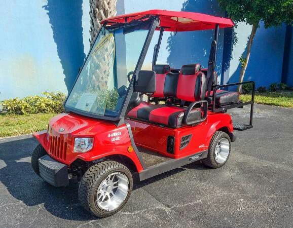2017 Red Tomberlin E-Merge LE 4 Passenger Golf Cart Street Ready 25mph