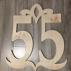 Wooden numbers