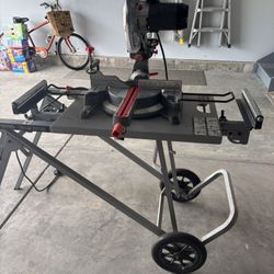 Compound miter saw with stand