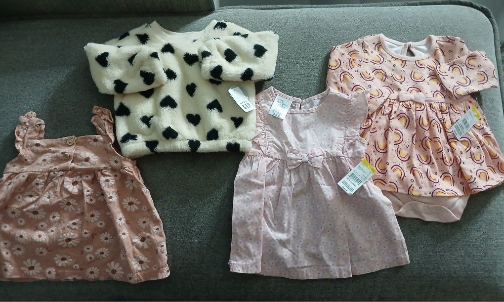 3-6 months baby girl clothing lot spring/summer #8- 15 pc Mostly FOOTED SLEEPERS