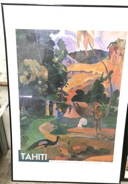 Picture with the ‘poster’ look ! Tahiti & South Pacific in Black Frame