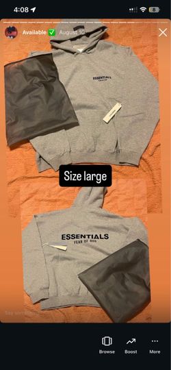 Dark oat meal essential fear of god hoodie