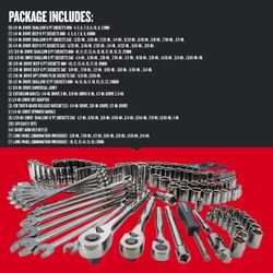 150-piece Craftsman Gunmetal Chrome Mechanics Tool Set