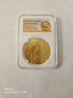 Limit Edicion Gold Plate American Coin Badge Of Honor