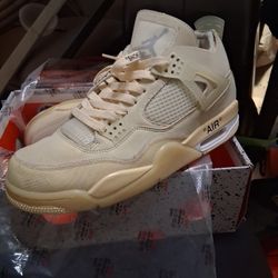 Off White JORDAN 4s "SAIL"