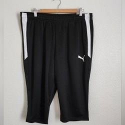 NEW Puma Team Liga 25 Training Slim Fit Black Cropped XL Pants